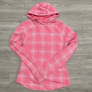 Nike Run pullover, medium, pink geometric print
